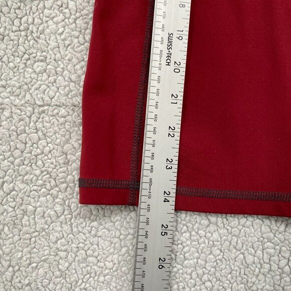 Tuff Athletics Shirt Womens Small Red 3/4 Sleeve Nylon Spandex Exercise Gym Yoga - Picture 3 of 5